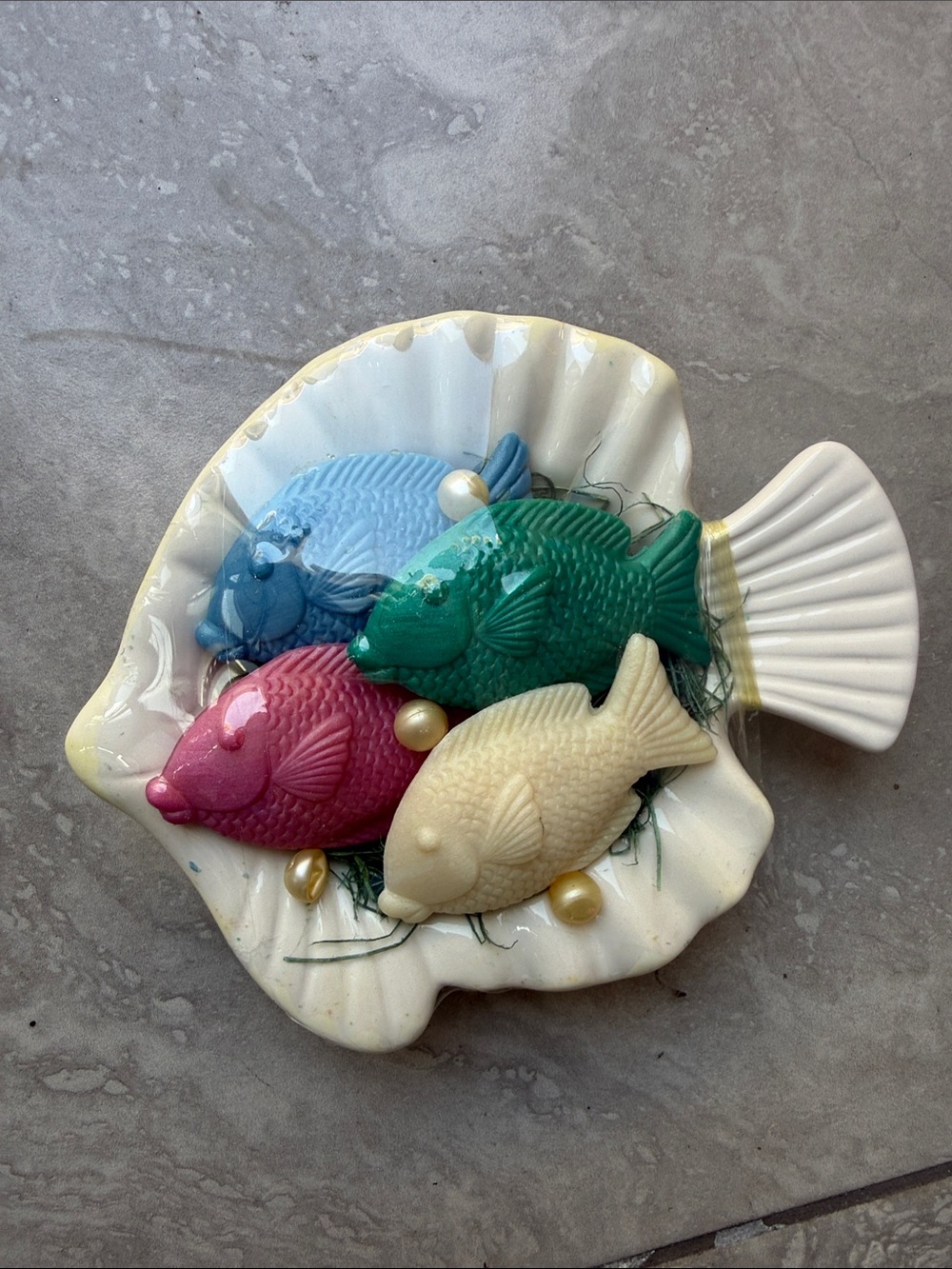 New! Decorative Fish Soap Set - Multicolor (Blue, Green, Pink, Cream)